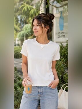 ✨Quince Organic Cotton Stretch Tee – Size XL